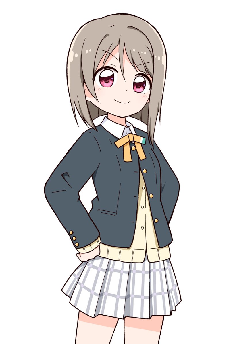 nakasu kasumi 1girl solo school uniform nijigasaki academy school uniform skirt hands on hips jacket  illustration images
