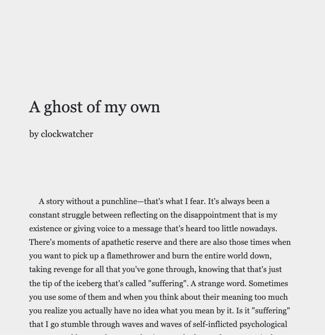 uncookd_'s tweet photo. by @SMan81218255 

Untitled 1-4

https://t.co/UZqc14t8se

A ghost of my own

https://t.co/FrqvJRDTgs

Some pretentious title... 

https://t.co/xyt6GyvjN6

Curry

https://t.co/uIgj1y4jz3

#historicalfiction #war #shortstory #psychological #writersoftwitter #writingcommmunity #read https://t.co/cGpKbZzx0V
