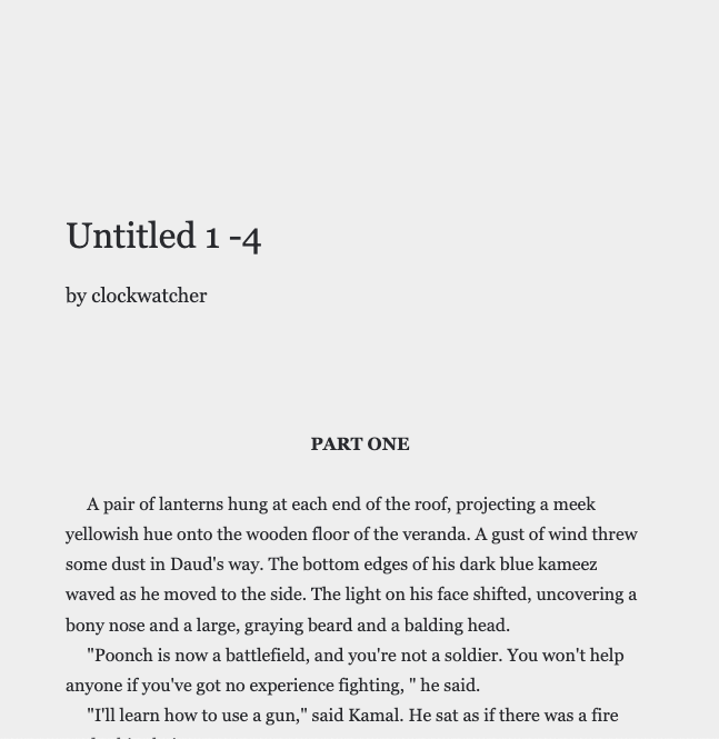 uncookd_'s tweet photo. by @SMan81218255 

Untitled 1-4

https://t.co/UZqc14t8se

A ghost of my own

https://t.co/FrqvJRDTgs

Some pretentious title... 

https://t.co/xyt6GyvjN6

Curry

https://t.co/uIgj1y4jz3

#historicalfiction #war #shortstory #psychological #writersoftwitter #writingcommmunity #read https://t.co/cGpKbZzx0V