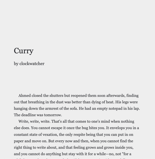uncookd_'s tweet photo. by @SMan81218255 

Untitled 1-4

https://t.co/UZqc14t8se

A ghost of my own

https://t.co/FrqvJRDTgs

Some pretentious title... 

https://t.co/xyt6GyvjN6

Curry

https://t.co/uIgj1y4jz3

#historicalfiction #war #shortstory #psychological #writersoftwitter #writingcommmunity #read https://t.co/cGpKbZzx0V