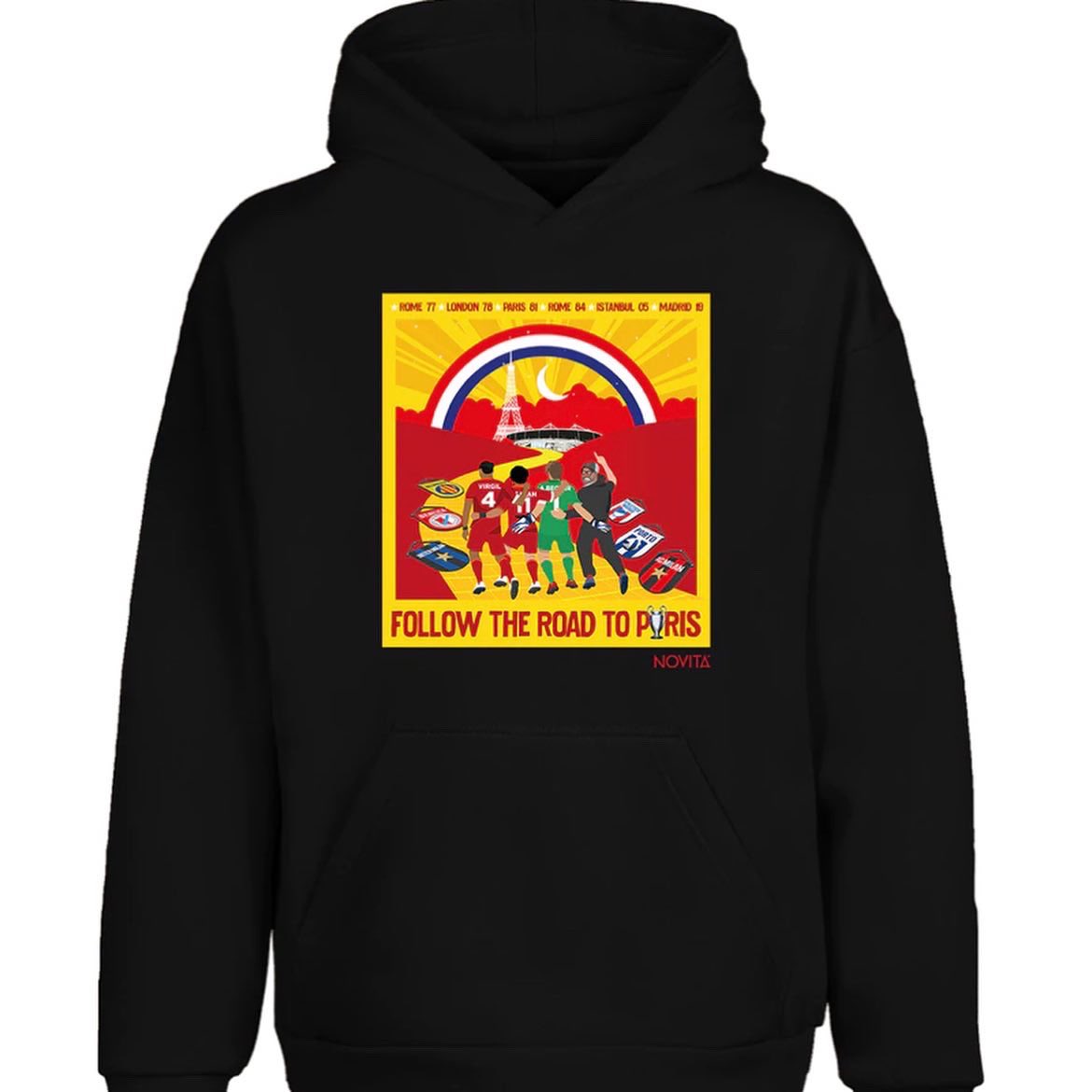 novitaclothing's tweet photo. 🔴Calling all LFC fans…check out our new designs for the CL final🔴
.
This design is inspired by the Wizard of Oz and features a selection of 4 players from the mighty reds team who are following the road to Paris (A pun on the yellow brick road) 😅 https://t.co/AmGAAgpcFM 🔥🔥 https://t.co/C9kTrQcud5