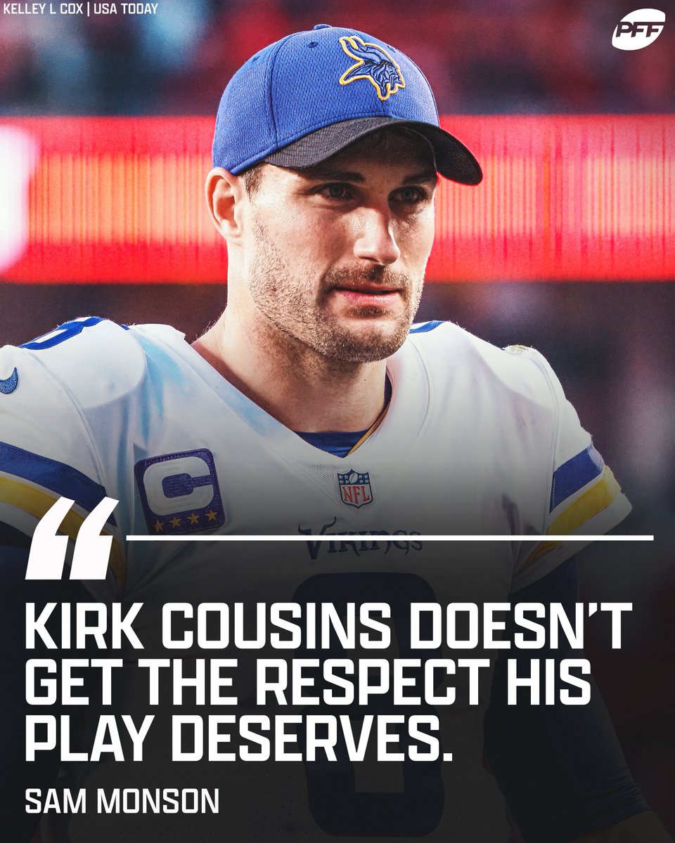 PFF_Fantasy's tweet photo. Give Kirk Cousins some respect 😤 https://t.co/0kkBEFOGIa