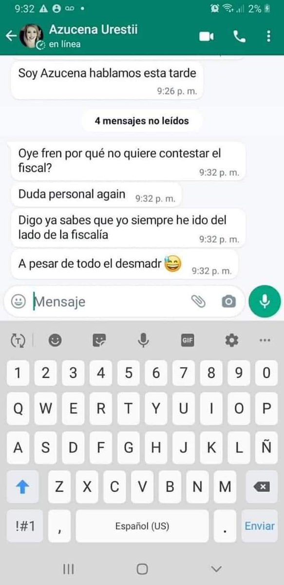 BONOIsrael's tweet photo. "Azucena Uresti", un ASCO disfrazada de periodista, le mandó mensajes a la persona EQUIVOCADA, al papá de DEBANHI 😡

Y ya investigué en su cuenta de Twitter, la vendida solo le dice FREN a sus amigos podridos igual que ella. Y quiso manchar y acusar a la jovencita de su muerte, https://t.co/av4dtqPB8v