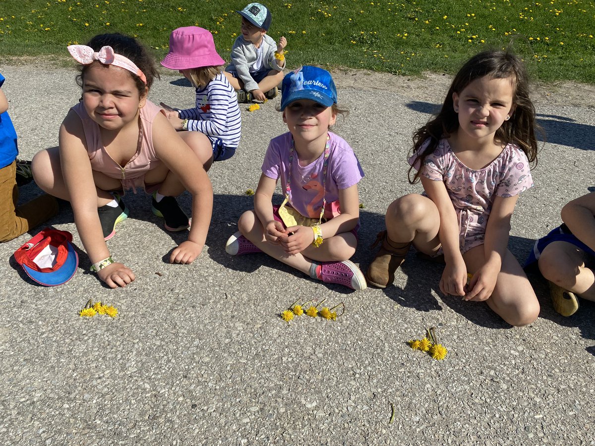 EmilySledz's tweet photo. Enjoying this beautiful sunny Friday by creating nature bracelets and ordering dandelions from shortest to tallest! ☀️🌼

@SMCDSB_SJA @MsGillis2 https://t.co/U7bJ9oSmdh