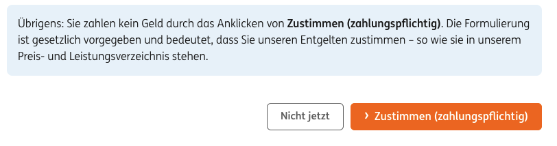 goldquest's tweet photo. @ING_Deutschland 
 das scheint mir eine Lüge zu sein, dass wenn ich akzeptiere, mir keine Kosten entstehen. Immerhin muss ich laut den neuen Bedingungen für mein Girokonto plötzlich monatlich zahlen! https://t.co/Km6ZiLfDAl
