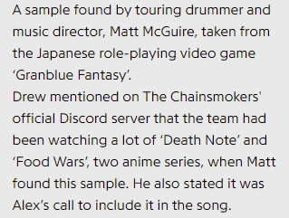 granblue_en's tweet photo. We've been poking around for 30 minutes and this Clarisse sample on a Chainsmokers album is still real and not a prank

https://t.co/vmlLwHn37x https://t.co/kQ07XPjA0u