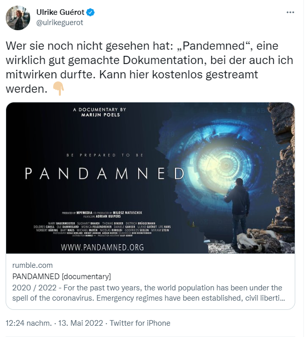 Walnusskipferl's tweet photo. Hat da Herr #Wendler Regie geführt?  

"Alle, auch nur einmal Geimpften, werden in den nächsten 3 bis 5 Jahren sterben."

#Querdenken  #PANDAMNED https://t.co/nIHkxrxNYA