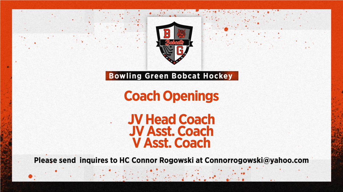 bgbobcathockey's tweet photo. Please inquire to coach Rogowski at connorrogowski@yahoo.com https://t.co/Oso41lCATW