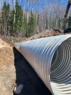 TI_GovNL's tweet photo. Work is progressing today on a culvert replacement approximately 70 kilometres west of Happy Valley-Goose Bay.

The road remains closed. Updates will be provided as they become available. #NLTraffic https://t.co/wQmLqaPK5J