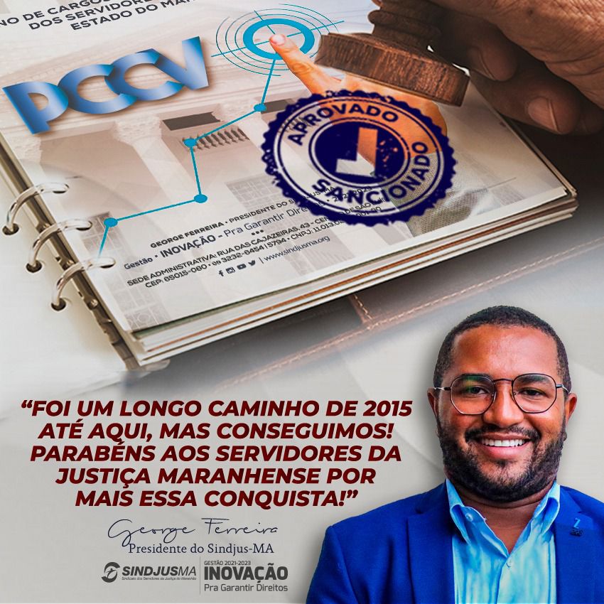 sindjusma's tweet photo. #PCCV aprovado e sancionado! ✅😍 https://t.co/EPadNKwEej