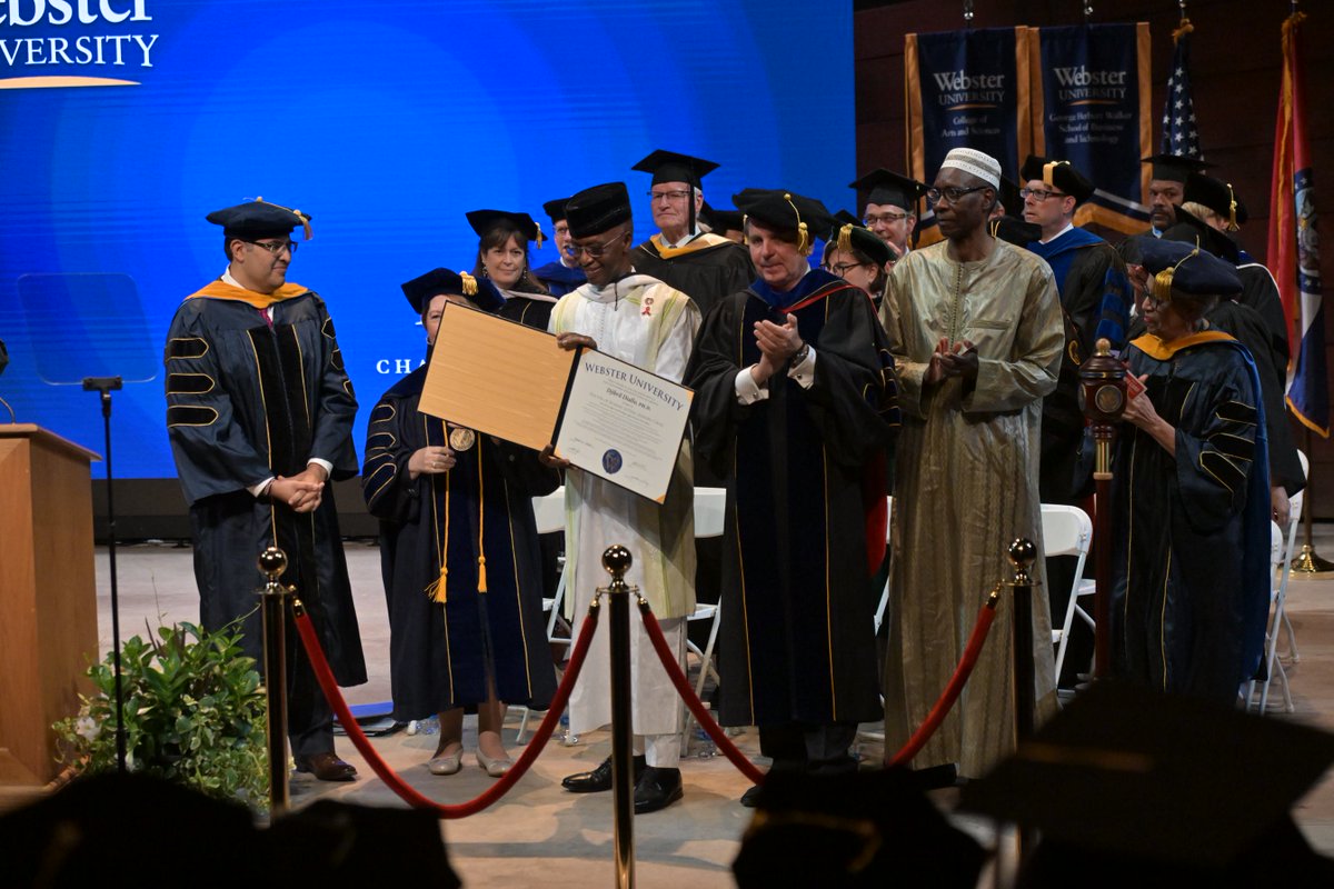 websteru's tweet photo. "Young people are not just the leaders of tomorrow. Frankly, you the leaders of today. Each and every one of you are leaders. Today, as leaders, you will need to choose what and how you will lead." - Dr. Djibril Diallo #WebsterGrad https://t.co/5DB57eWHlJ