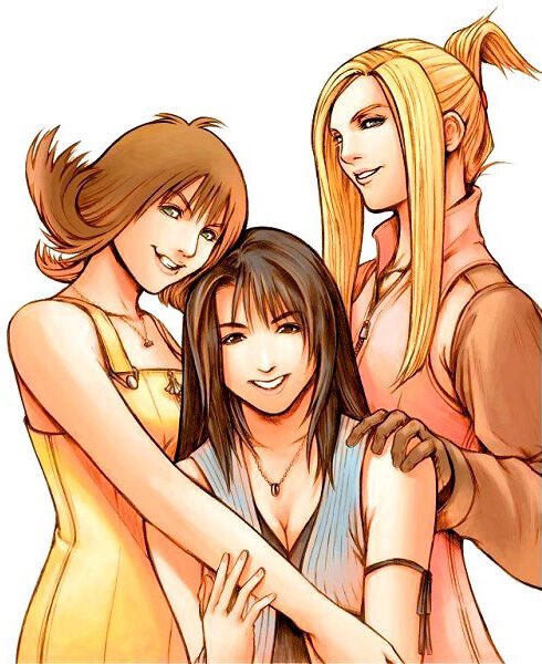 NomuraArt1's tweet photo. Artwork of Selfie, Rinoa, and Quistis from Final Fantasy VIII https://t.co/pcCm9volUv