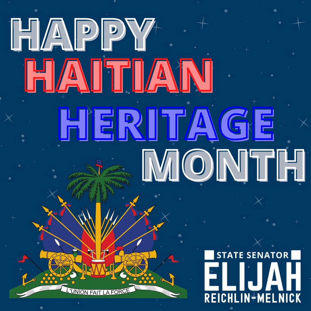 Elijah4Senate's tweet photo. Join me in celebrating Haitian Heritage Month! With so many Haitian organizations, leaders, and businesses in our district there are countless ways to honor the contributions of Haitian Americans right here in our community. #HaitianHeritageMonth #haitianunity #haitianamerican https://t.co/bXtS1P9qIG
