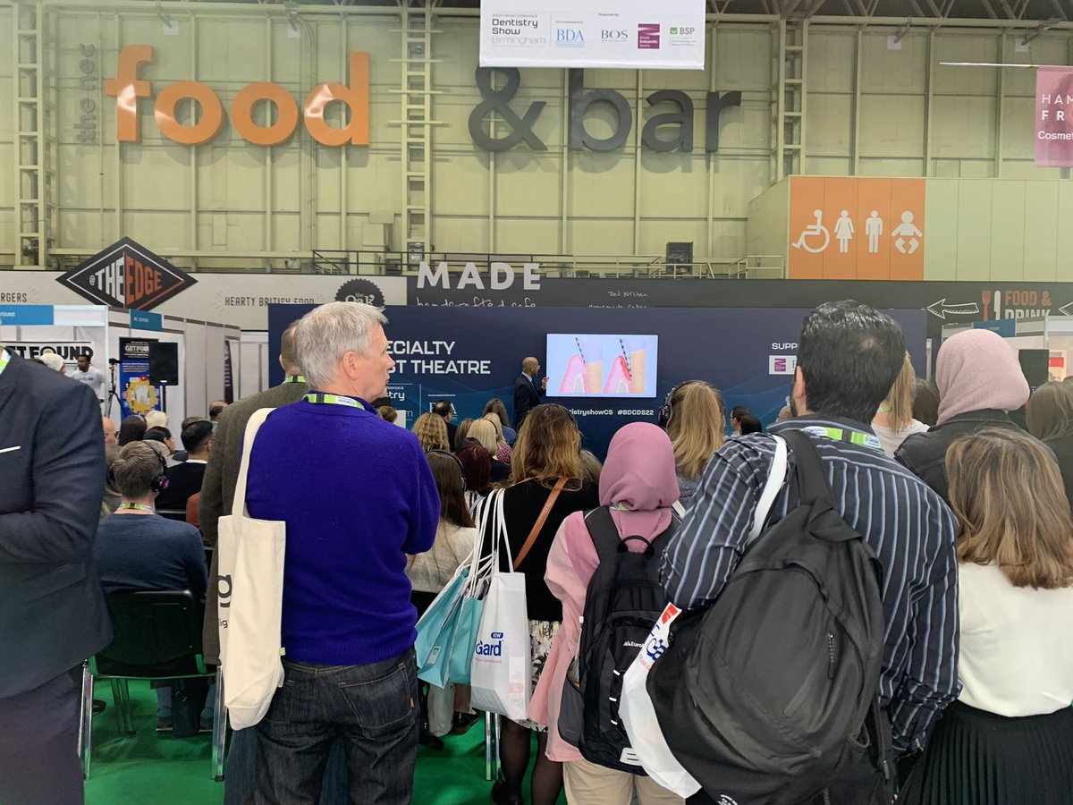 Tricky to get a photo of Dr Rajan Nansi today as his “Perio update” lecture attracted a huge audience in the Specialty Interest Theatre! 
For those who missed out- the presentation is being repeated tomorrow at 10:30am! 😊#BDCDS22