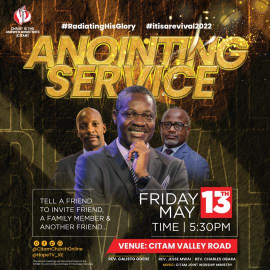 CITAMKE's tweet photo. Today is that day!! You want to be here @CitamVrdKE for the anointing service.  #ItisARevival2022 #RadiatingHisGlory https://t.co/aax9LFbikJ