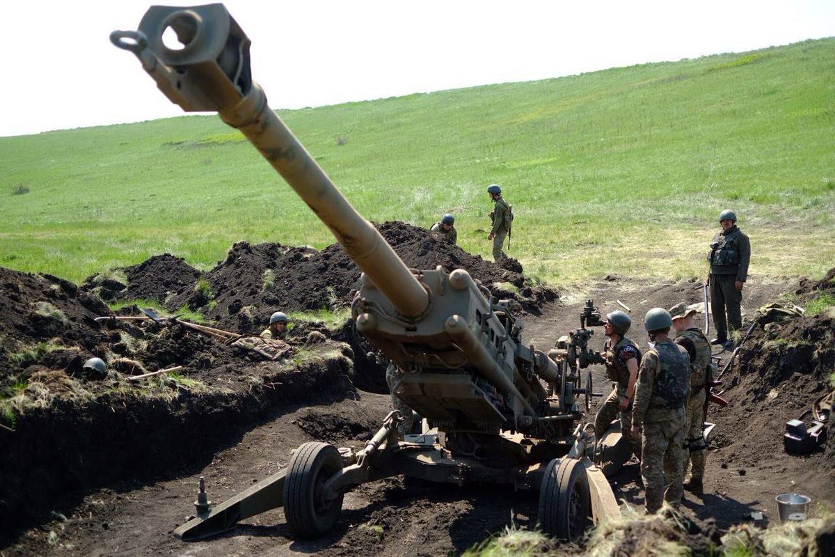 Osinttechnical's tweet photo. M777, Donetsk Oblast https://t.co/I6xiIK8iwH