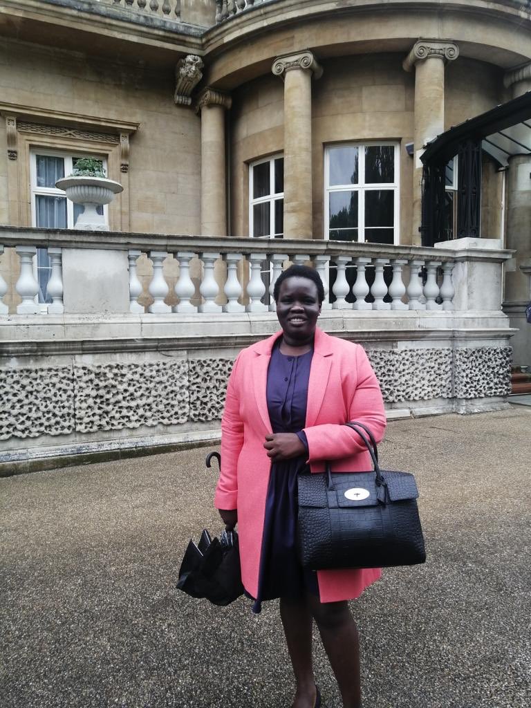UKinUganda's tweet image. In recognition of @MandulisEnergy's work delivering Affordable,Reliable & Sustainable Energy for rural farms in 🇺🇬 & 🇬🇧; Sibling founders @NyekoElizabeth & @PeteBenHurNyeko were honoured to be invited by Her Majesty the Queen for tea at Buckingham Palace.