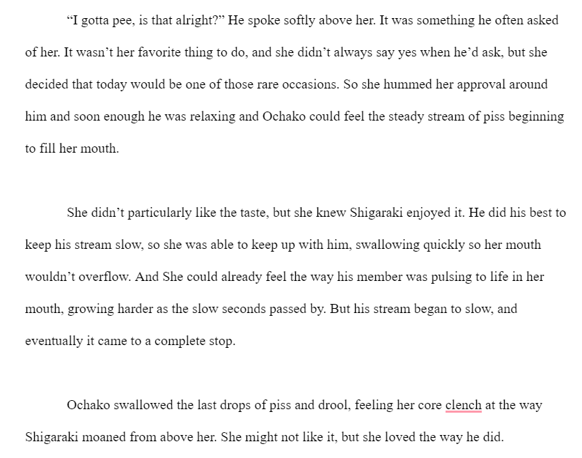 foxy_nite's tweet photo. snippet from day 1 of #pissweek2022 and my first time writing anything like this
#wipweekend @bnhapissweek https://t.co/3B0Yqf9JnJ