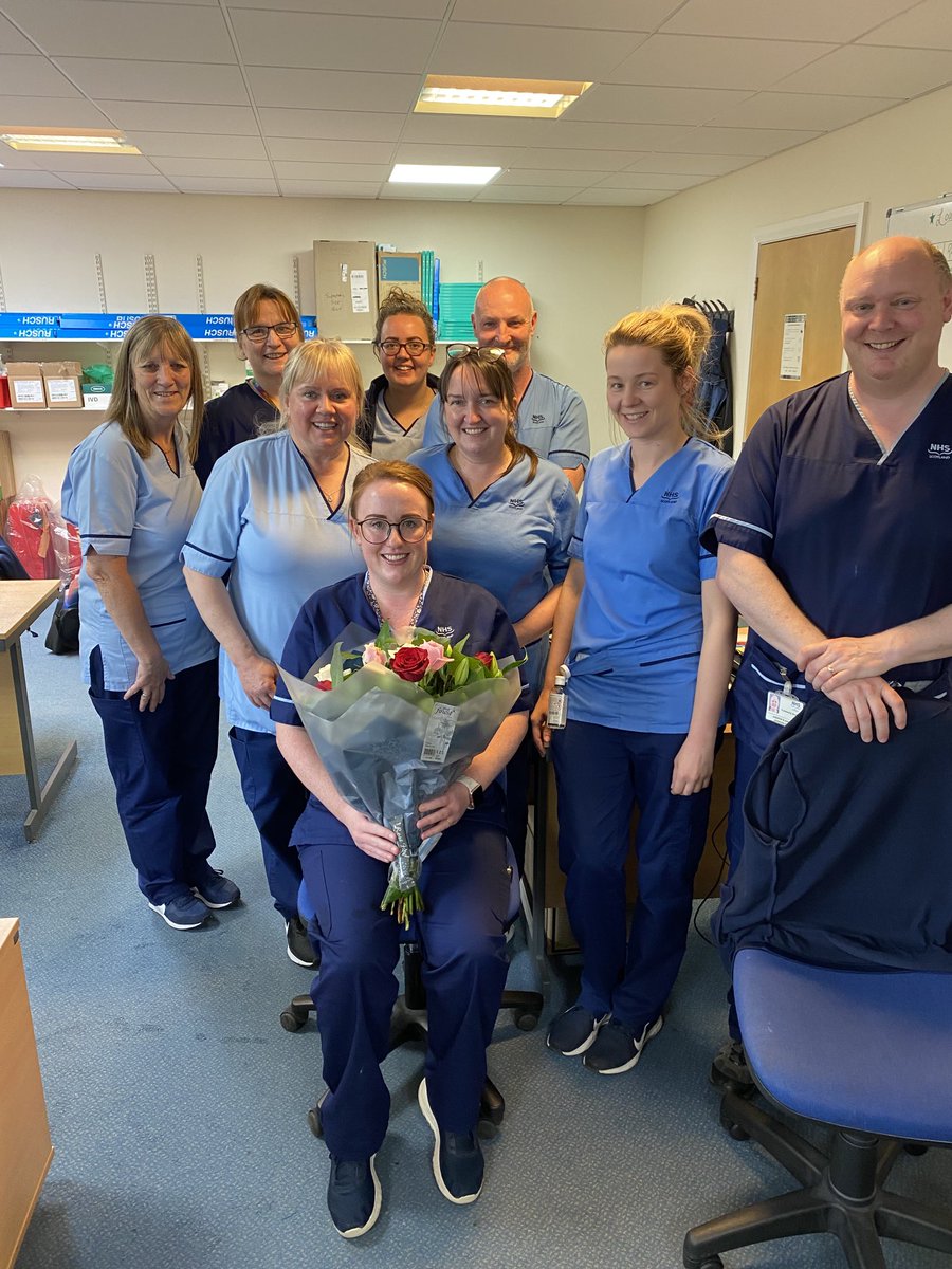 mjosiris's tweet photo. Saying Goodbye to an amazing SPDN who will be an equally amazing ANP.                          Bonnyrigg DN team’s loss is Hosp@Home’s gain. Don’t be a  stranger Debbie #NHSfamily 💙⁦@debspalm⁩ https://t.co/KpZqIaRm0m
