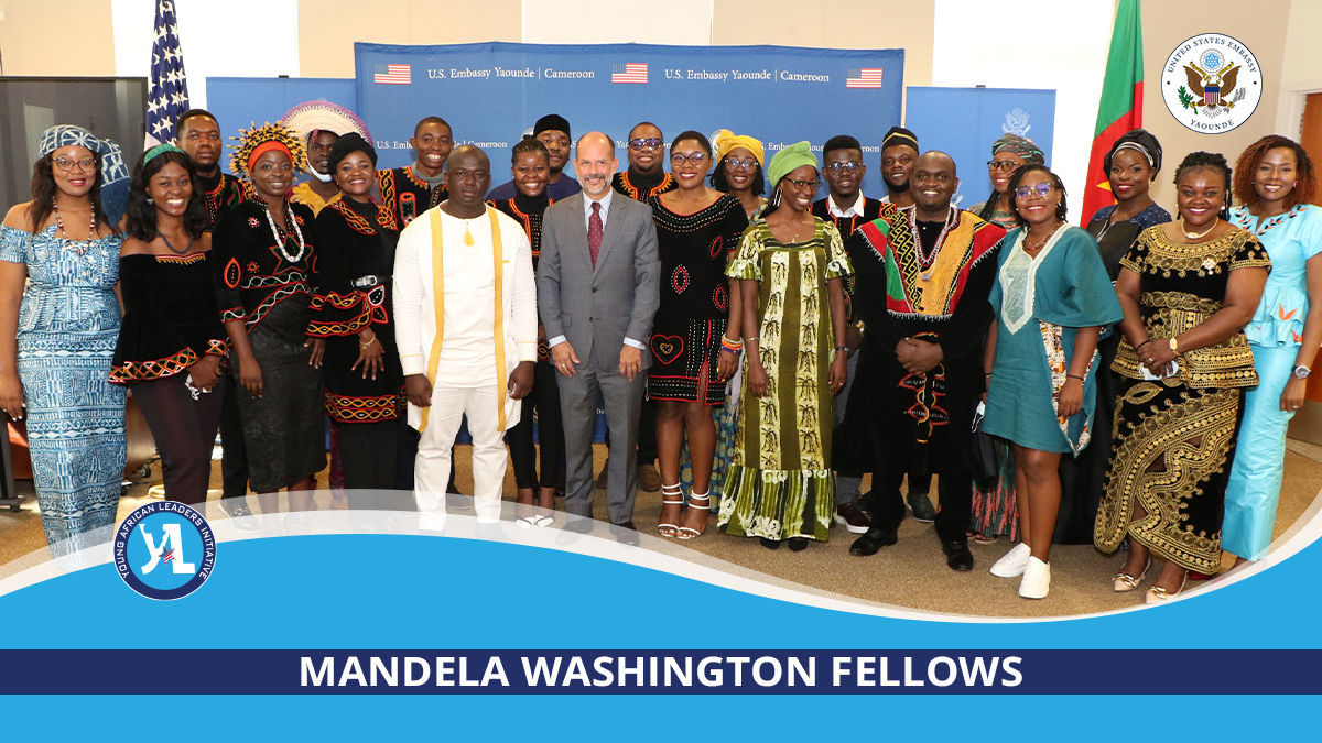 U.S. Embassy Yaounde (@usembyaounde) on Twitter photo Congratulations to the 22 Cameroonians who will participate in the #YALI2022 Mandela Washington Fellowship and the Alumni Enrichment Institute programs.
Learn more here: ow.ly/njNM50J7htC
<a href="/YALINetwork/">YALI Network</a> <a href="/StateDept/">Department of State</a> <a href="/WashFellowship/">MandelaWshFellowship</a> <a href="/MWFCameroon/">MWF Cameroon</a> #MandelaFellows Congratulations to the 22 Cameroonians who will participate in the #YALI2022 Mandela Washington Fellowship and the Alumni Enrichment Institute programs.
Learn more here: ow.ly/njNM50J7htC
<a href="/YALINetwork/">YALI Network</a> <a href="/StateDept/">Department of State</a> <a href="/WashFellowship/">MandelaWshFellowship</a> <a href="/MWFCameroon/">MWF Cameroon</a> #MandelaFellows