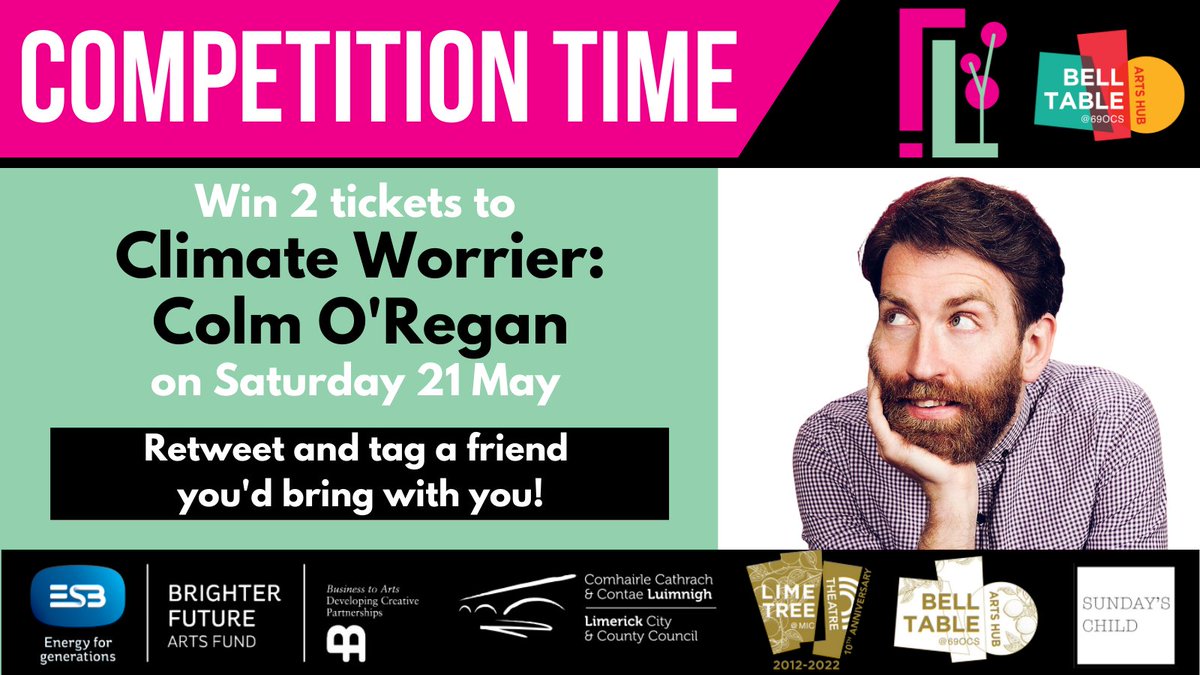 Limerick_ie's tweet photo. **COMPETITION TIME** Win 2 Tickets to 'Climate Warrior: Colm O' Regan' on Sat. 21st May @BelltableLimk @LimeTreeTheatre 

Winner announced Thurs. 19th May! https://t.co/jVGCXUMNuY