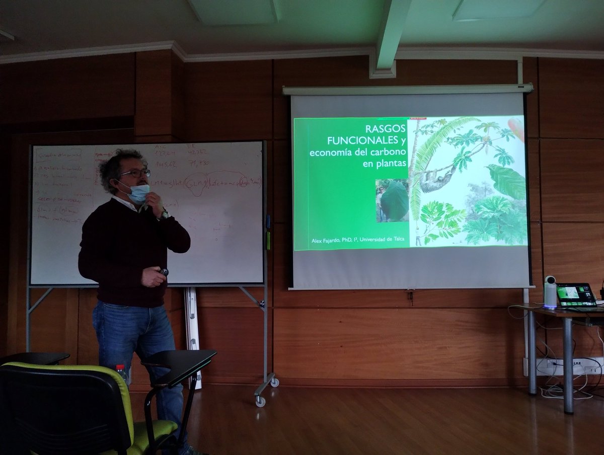 Yesterday seminar by Dr. @Alex_Fajardo at <a href="/IcbUtalca/">Inst. Cs. Biológicas</a> <a href="/dbvb_utalca/">dbvb_utalca</a> on relationships between morpho-functional traits in plants! A real master class !