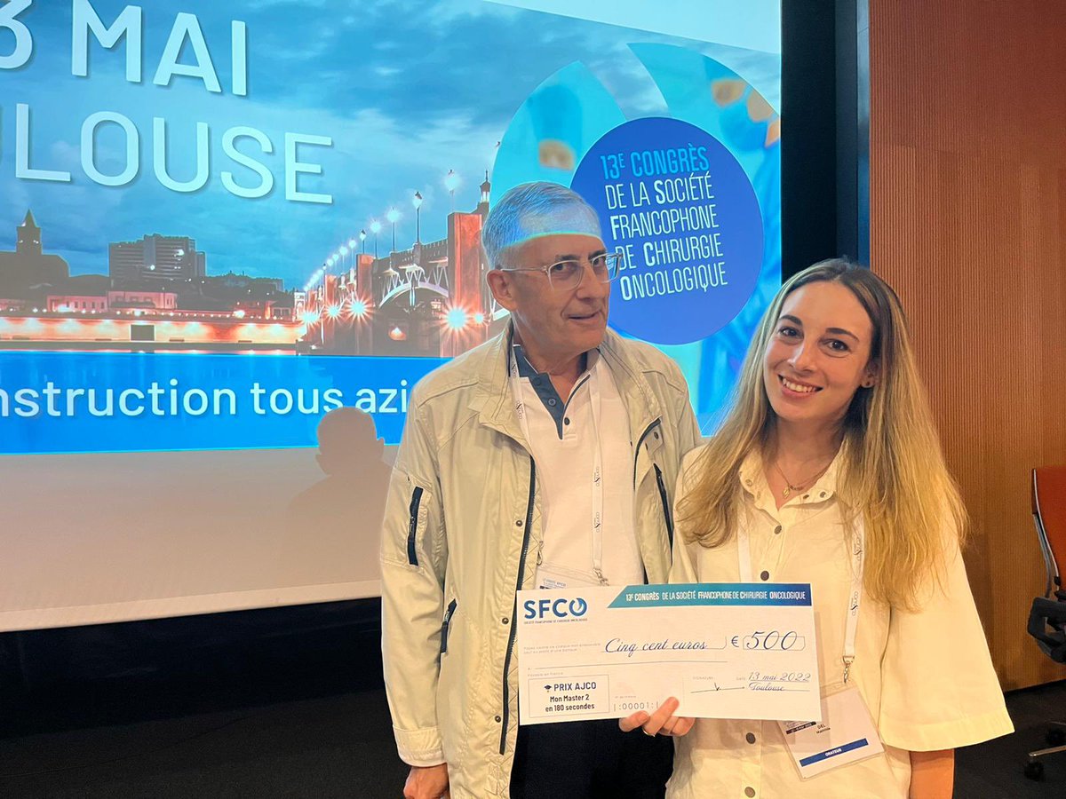 SFCOnco's tweet photo. Félicitations aux 2 gagnantes du prix #AJCO lors de la #SFCO2022 
Mathilde Deyle et Caroline Bouche 

Merci à tous pour vos magnifiques présentations ! 

#oncologie #gynecologie #orl #digestif https://t.co/9cSwNJdCS3