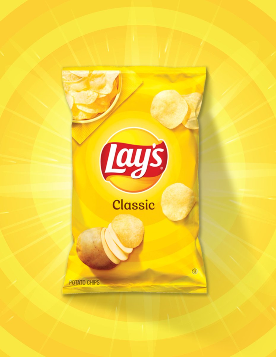 LAYS's tweet photo. Just hold onto your Lay's Classic bag as your golden lucky charm today. https://t.co/nlIyGNs1QI