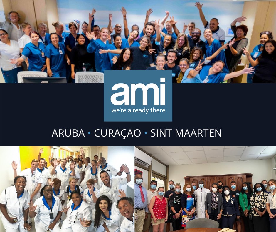 amiexphealth's tweet photo. We extend our sincerest gratitude to our teams in Aruba, Sint Maarten & Curaçao. Contracted by the Dutch government, AMI deployed some of the world's best nurses to provide #COVID care from the start of the pandemic.
Read more: https://t.co/26lWt0RuwR
#werealreadythere https://t.co/Ji7ZarOhlv