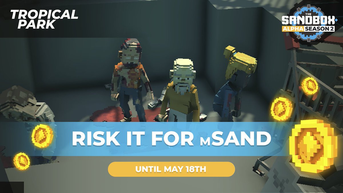 This week's challenge...if you dare...is to risk yourself in Tropical Park and get a selfie with a zombie! 🧟 

Reply to the tweet with your best shot and fill out the form 👇 50 winners will be randomly selected to win 200mSAND!

📝 sandbox-contest.com/3yA3mBS