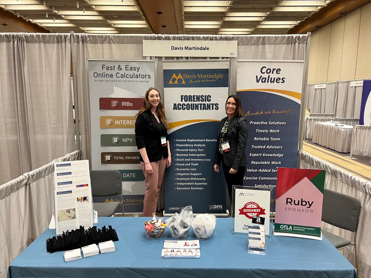OntarioTLA's tweet photo. Make sure you visit booth 301 and the team with @davismartindale. Davis Martindale is one
of our 2022 Ruby Sponsors. #OTLASpringConf https://t.co/F6zQ3HbLPH
