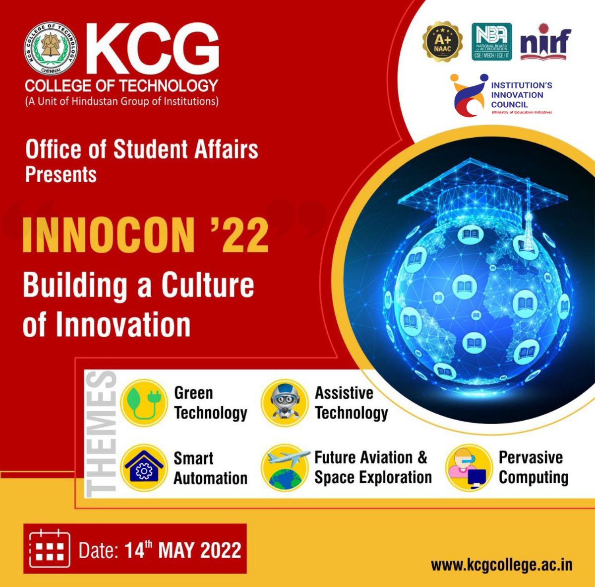 IicKcg's tweet photo. In order to build a culture of innovation, Office of Student Affairs of KCG College of Technology organises "Innocon'22" on 14-05-2022 at campus.
#innovation
#innocon
#KCGCollege
@mhrd_innovation
@AICTE_INDIA
@KCGtechnology https://t.co/KLohQIveLj