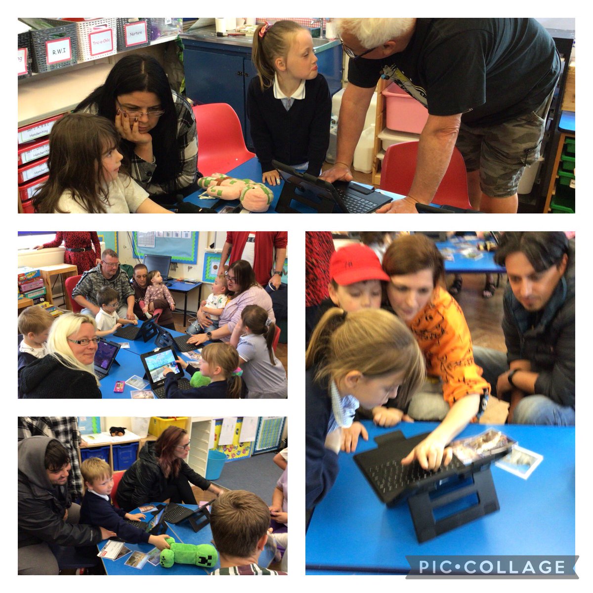 Sandfields_Pri's tweet photo. It was nice to see children and parents/carers having so much fun playing our games. We hope the children use their skills and knowledge of games when playing at home #sfpdragons #sfptoucans #Article31 https://t.co/VpSMAONeFk