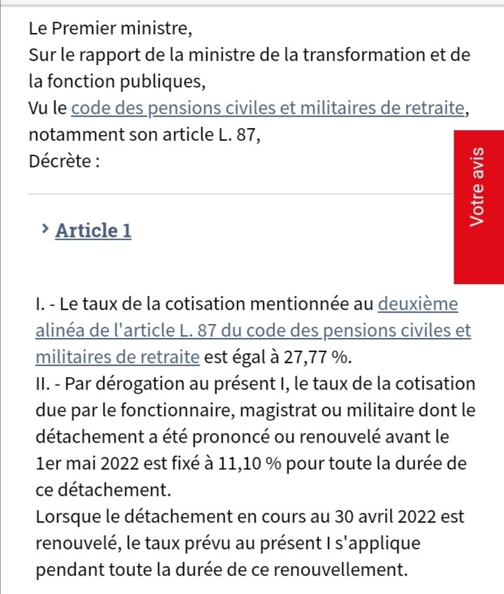sneshdf's tweet photo. 💥 https://t.co/47wm4V4183
Décret 2022-705 du 26 avril fixant le taux de la #cotisation à la #pension #civile pour certains fonctionnaires détachés à l'#étranger
🔴 Catastrophe pour les "détachés directs" en contrat local #EFE !
@AdeMontchalin @JeanCASTEX des explications❓
Fil👇 https://t.co/K8qB220mm2