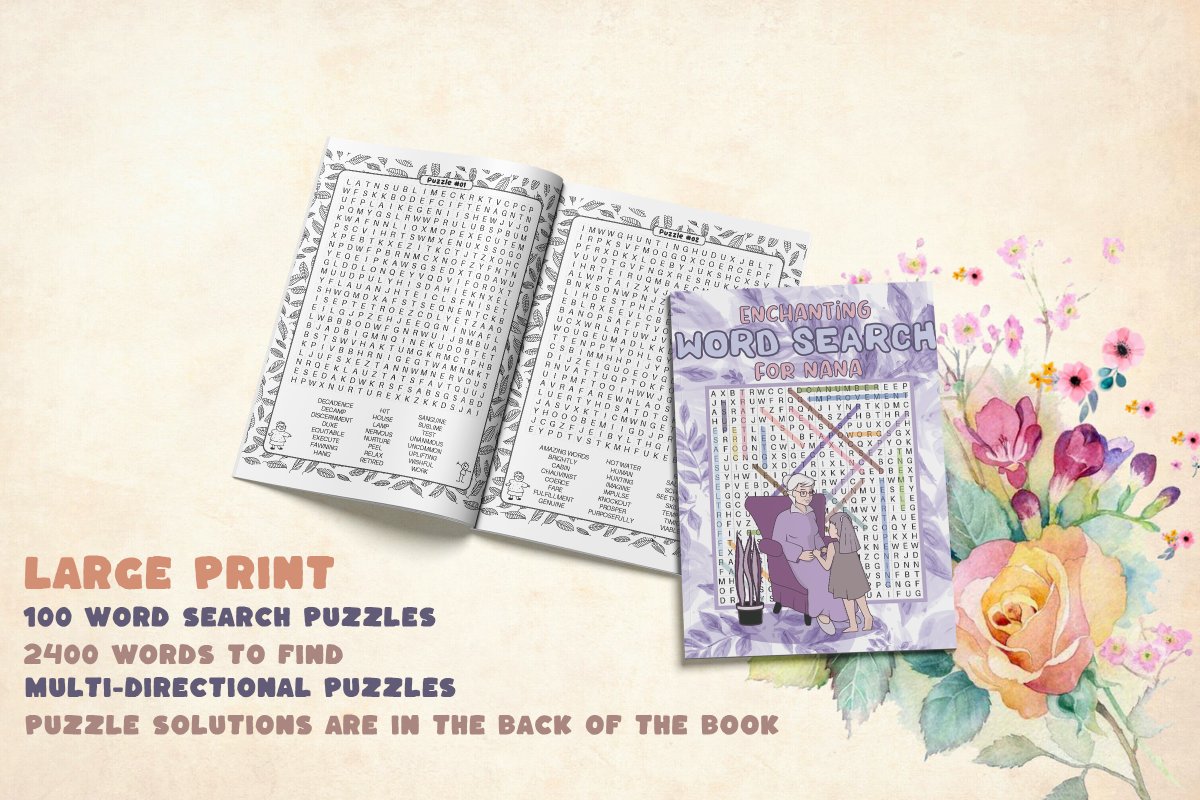 SuzannaTahlia's tweet photo. Enchanting #WordSearch For #Nana: 100 Large Print Word Find Puzzles To Do With Solutions, Amazing GIFT FOR MOM, Grandmother, Seniors To Relax And Having Hours Of Fun.

https://t.co/4xhGqwZsUP

#grandmothergift #grandmotherday  #wordsearches #wordsearchpuzzle #wordsearchpuzzles https://t.co/2HkysTyzKM