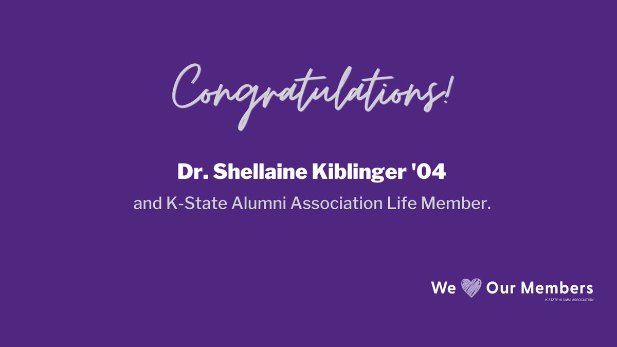 KStateAlumni's tweet photo. Congratulations to Dr. Shellaine Kiblinger '04, who is also a K-State Alumni Association Life Member.
You won the K-Staters who love to garden prize pack 🌱
A new prize will be announced next week!
#kstatealumni #kstate #membershipappreciation #wildcats #purplepride https://t.co/GGI1ns41Bs