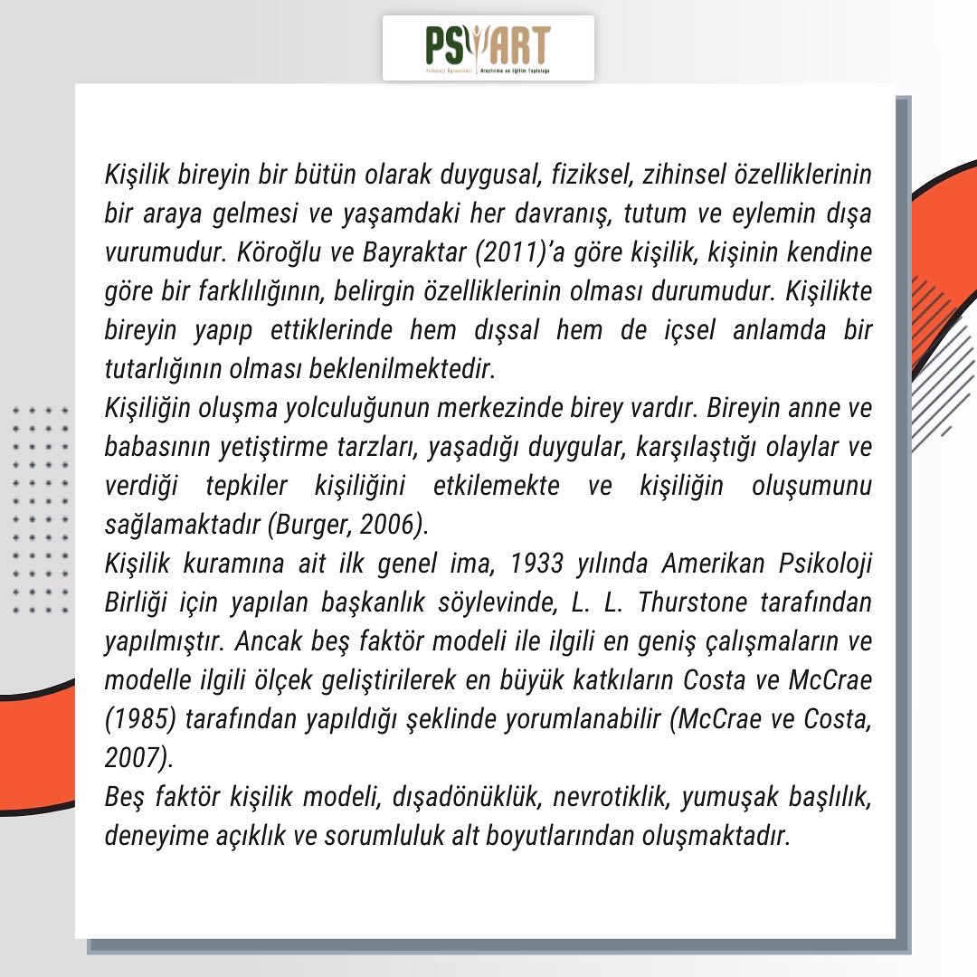 psiartorg's tweet photo. Kavram Köşesi’nde bu hafta: ‘‘Beş Faktörlü Kişilik Kuramı Nedir?’’ https://t.co/6l8ozWLgf0