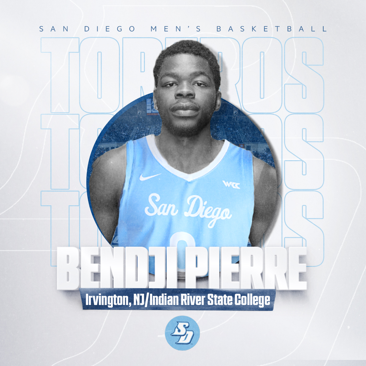 A physical force at 6-8, 230 lbs.

Bendji Pierre averaged 16.4 points (54.1% FG) and 8.5 rebounds last season at @IRSC_Pioneers.

#GoToreros | <a href="/BendjiPierre4/">Bendji</a>