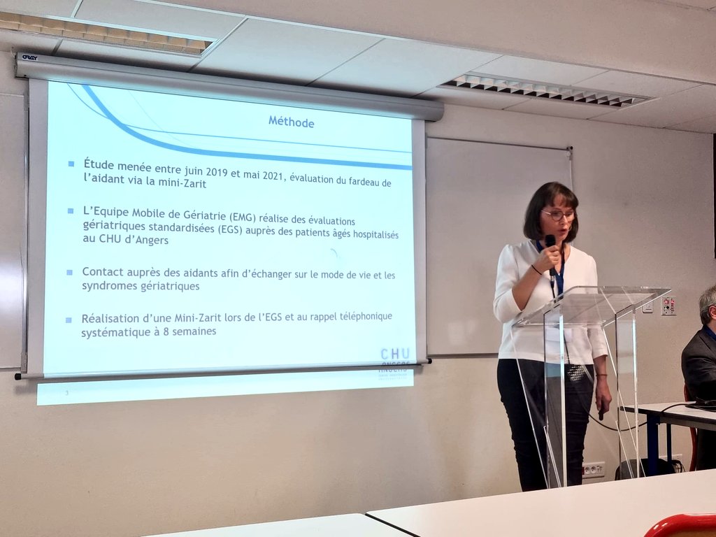 SgocAngers22's tweet photo. Présentation par Carine Cosme, IDE @GeriatreAngevin @chu_angers https://t.co/OJ7ivvdn2i