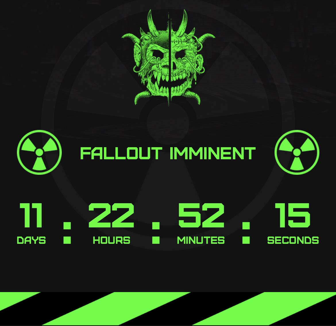 JungleFreaksNFT's tweet photo. Let the countdown begin.

A Fallout is upon us.

5.25.22

Site is now live: https://t.co/xxoSL0XwCe https://t.co/roMvt37cLa