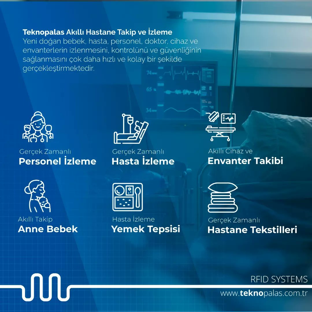 teknopalas's tweet photo. Teknopalas Akıllı Hastane Takip ve İzleme Sistemi: Hasta, personel, doktor, yeni doğan bebek ve demirbaşların, izlenmesi ve güvenliğini etkili bir şekilde sağlamaktadır.
Yazının devamı için;
https://t.co/8Mv7RBQac8

#teknopalas #rfid #rtls #aktifrfid #rfidetiket #akıllıhastane https://t.co/3PSWMKDgMC