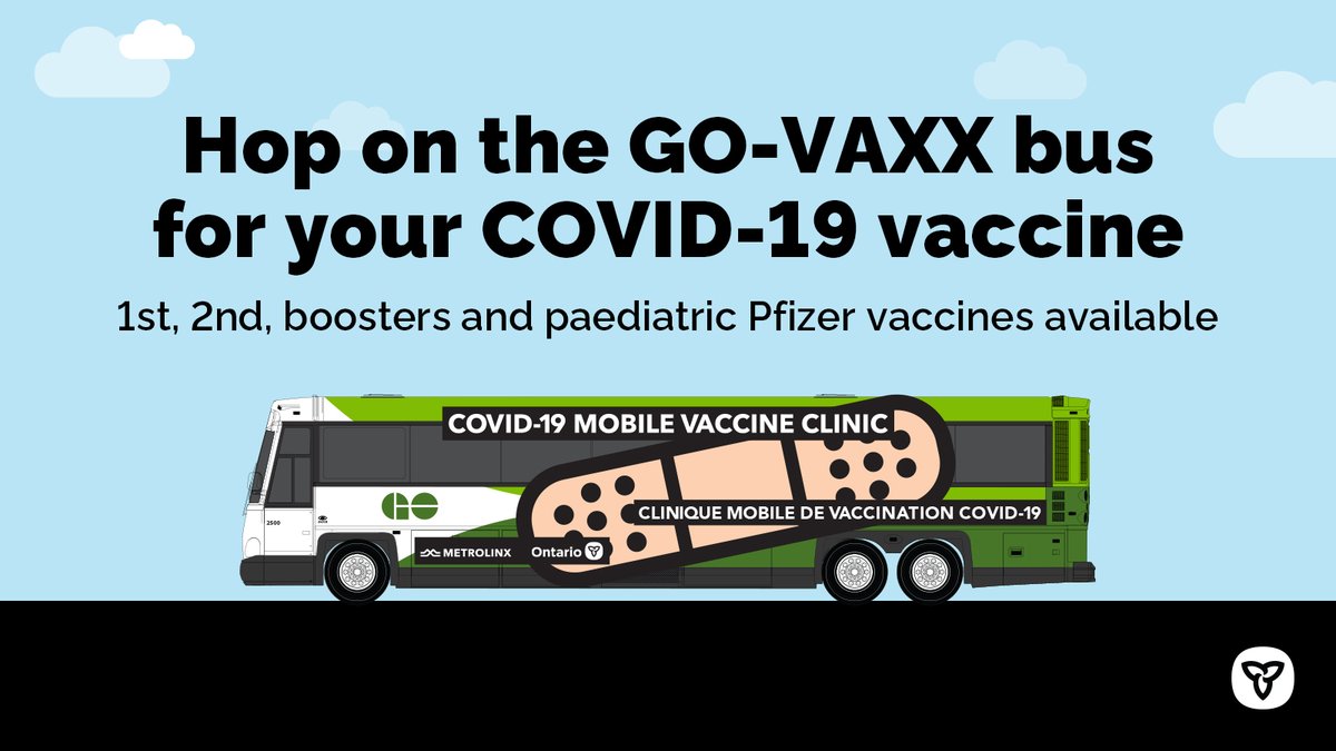 etcbc22's tweet photo. BEEP BEEP! The #GOVAXX bus🚍is on its way.  
The mobile vaccine bus will be administering 1st, 2nd and booster doses at ETCBC (22 Carnforth Rd) on May 19 from 10am to 6pm. By appointment or walk-in. While supplies last. https://t.co/qwwvkxe5v1 @RevMcCleary @Metrolinx @GOtransit https://t.co/UznWUgSxZD