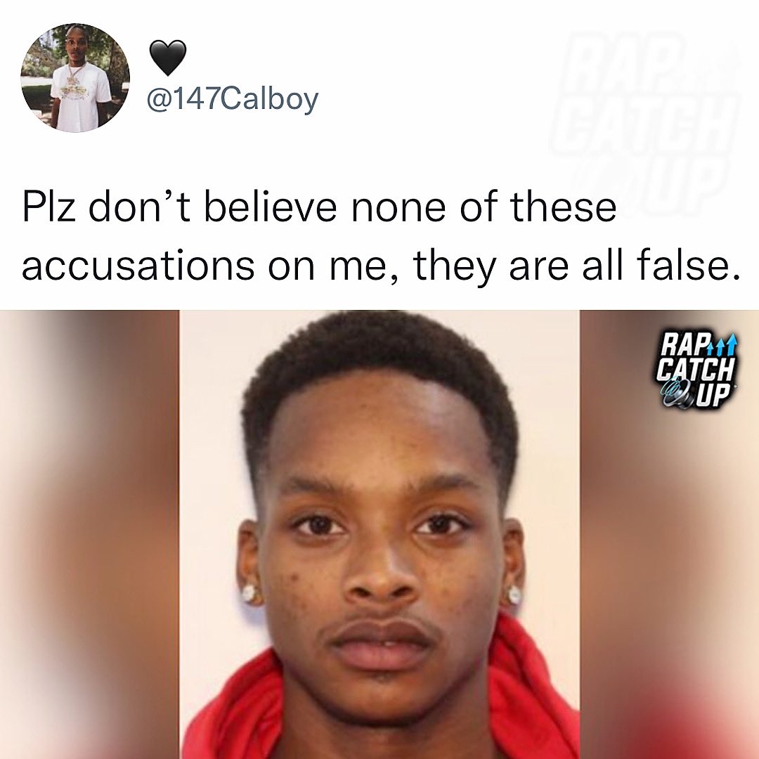RapCatchUp's tweet photo. #Calboy responds to being wanted in Gwinnett County, GA for an alleged assault that reportedly left a man with broken bones, cuts and other injuries 🚔 @147Calboy https://t.co/fJN61HIkE2