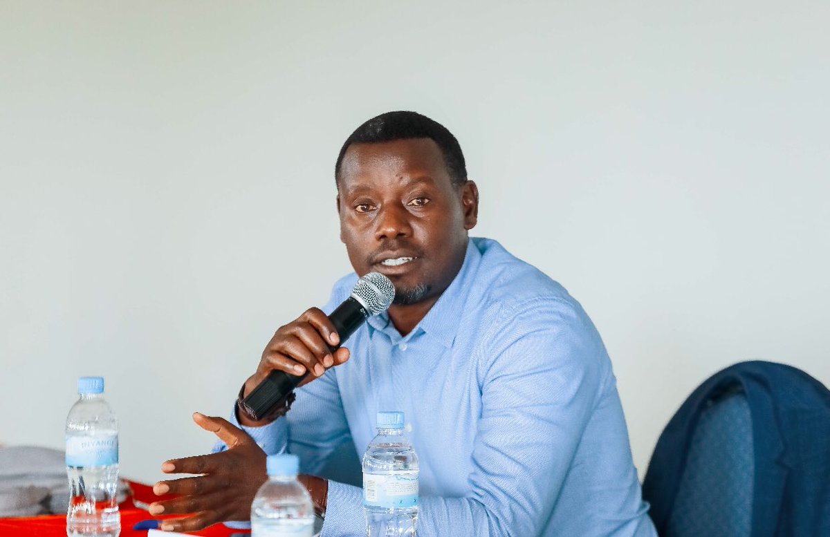 The newly appointed Chairman of the <a href="/RwandaGuides/">RSGA</a> Board of Directors , Eric Kayiranga sharing his remarks at the General Assembly.