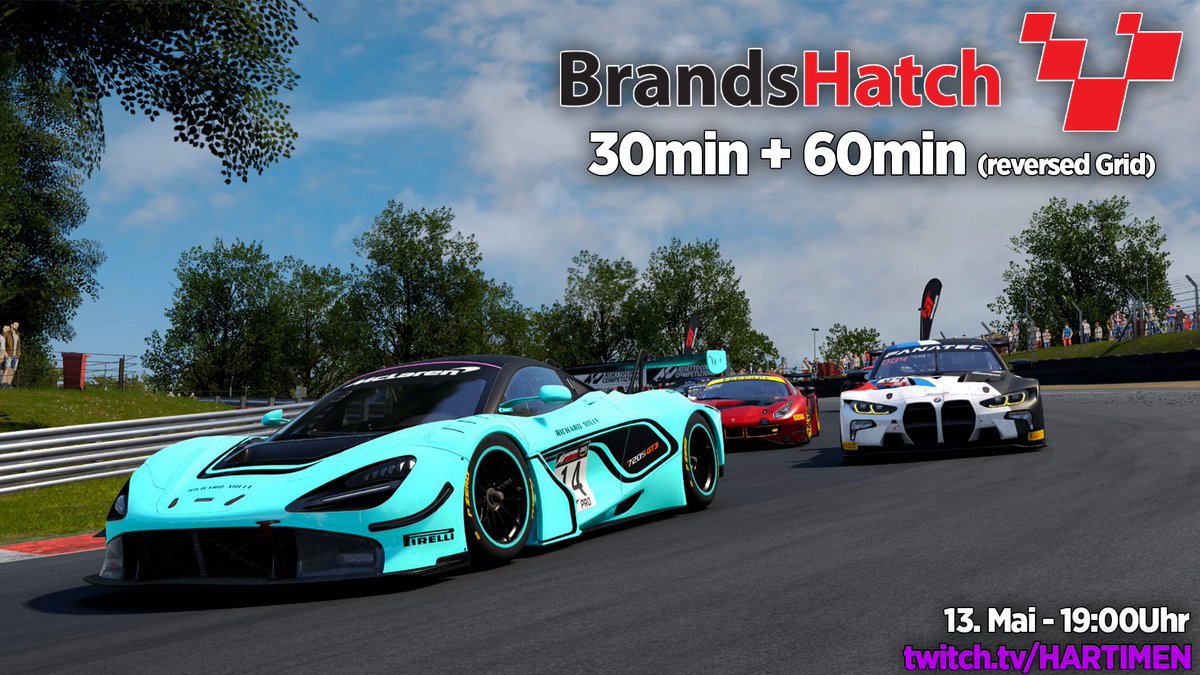 HartimenRacing's tweet photo. Heute wird es britisch! Monkeyboys lädt zu einem Doubleheader in Brands Hatch mit reversed - Grid und wir sind natürlich auch dabei!

-> https://t.co/fVJvlNQjVE https://t.co/sx98emJO7l
