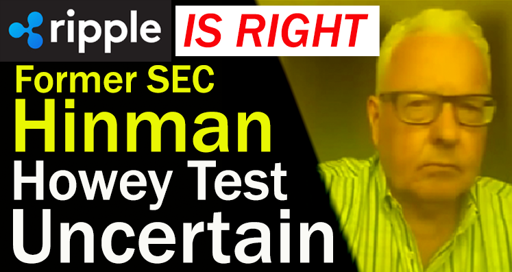 ⚠️Former SEC Hinman PROVES Ripple XRP Case Opinion in PUBLIC APPEARANCE that Howey Test is UNCERTAIN.
youtu.be/k9JkhVo1GiQ
👆👆👆