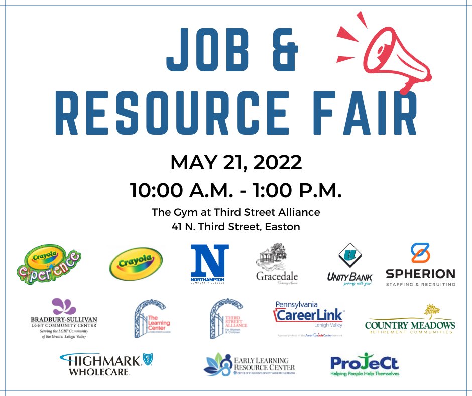 Join us on May 21 for our first Job & Resource Fair! Fidelity Bank will be onsite with free ice cream for attendees!