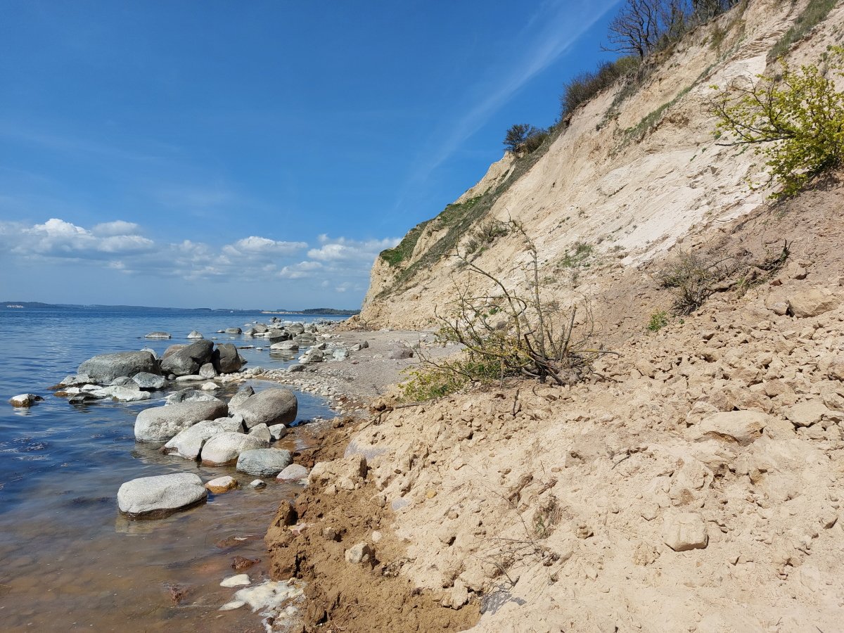 Über die Zicker Berge zum Nonnenloch spazieren, das Kliff war wieder sehr aktiv (Rügen)
