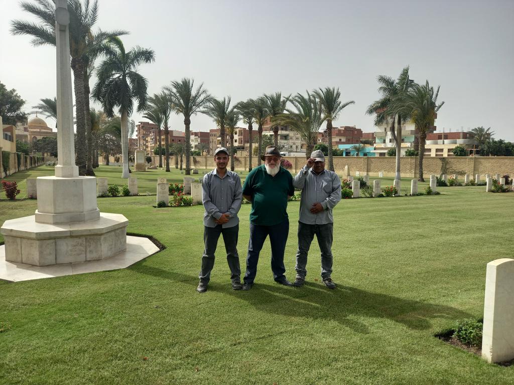 MatrawyWalid's tweet photo. Today Tel El kabir war cemetery ,Rod Carkett
  Technical Manager Hort and Mr.baghdady rashed General Supervisor. Mr. Rod 's commente that the excellent and beautiful cemetery We were happy to visit them today @CWGC @richhills68 @georgeelia5 @AAPAComms @baghdady_rashed https://t.co/jBhLQDz3NA