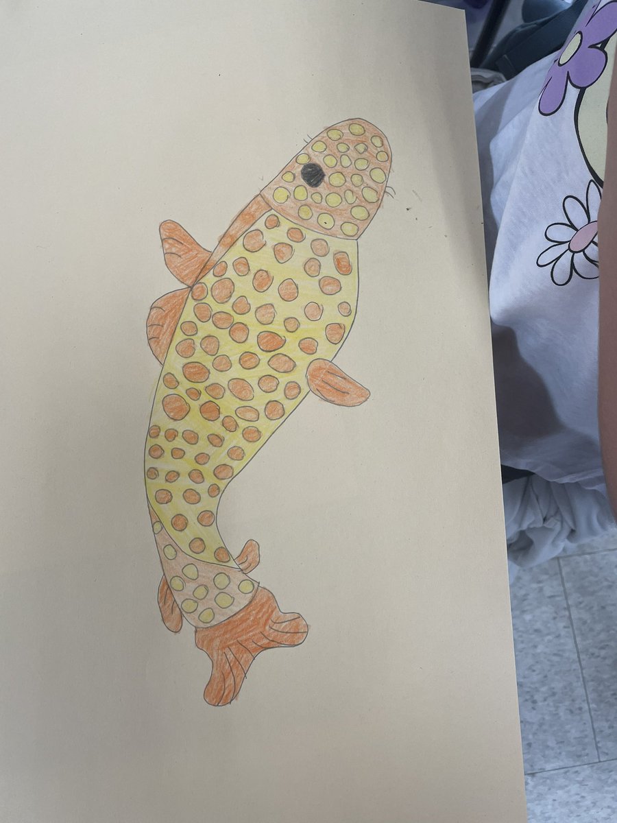 Fours2021's tweet photo. Recognizing Asian Heritage Month by doing Koi Fish in art. @GAngelsMilton https://t.co/D7twVzncJJ